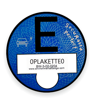 E-Plakette azul para Alemania